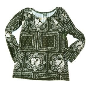 Linda MIchael Off-Shoulder Blouse Rhinestones NWT